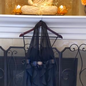 Strapless evening dress